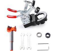 outil de perçage de charnière pour menuiserie 35mm Aluminium Alloy Hole Puncher Hinge Drilling Installation Accessory Tool 15-25mm Clamping Thickness