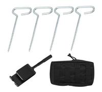 Outil De Perçage pour Abri De Pêche sur Glace | Piquet de Tente Métallique Universel Fileté pour Extérieur | Fixateur pour Abri De Pêche d'hiver,pour Camping Randonnee Aventure Survivalisme