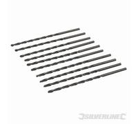Silverline 675042 Jeu de 10 mèches longues en acier rapide HSS 3,0 x 100 mm