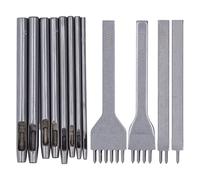 Outil de Perforation Cuir, Set de Poinçons Ronds et Griffe, Acier Haute Vitesse, Compatible Couture DIY - Perforation Précise, Durable, Idéal Travail du Cuir