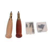 Outil de perforation de trous de vis, perforateur de vis en cuir avec 12 poinçons interchangeables, traitement thermique de durcissement en laiton et construction de bûches pour