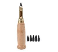 Outil de Perforation pour Cuir avec 6 Embouts Leather Tools1.5mm-4mmKit de Poinçonnage Manuel pour Coudre en Cuir Papier Artisanat Poinçons Leather Tools Leather Tools