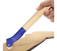 Outil de perforation pour papier - Roulette à points robuste avec poignée en bois - Perforatrice pour le travail du cuir, les cartes, les décorations, le scrapbooking, le papier