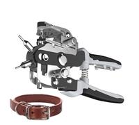 Outil de perforation réglable pour cuir - Pince perforatrice pour cuir - Coupe-trou rotatif durable - Poinçon professionnel facile à saisir - Idéal pour le travail manuel - Pince perforatrice avec