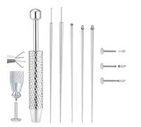 Outil de pince à boule conique de piercing pour changer de bijoux, cônes de piercing pour les oreilles, 16G 18G en acier inoxydable sans filetage de boucles d’oreilles à dos plat outil d’application