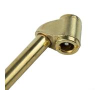 Outil de pneu à double tête 6,35 mm en laiton très résistant | Taille compacte et portable, laiton léger, rangement facile de la boîte à gants, ajusté, métal