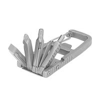 Outil de Poche 12 en 1 en Acier Inoxydable EDC Porte-Clés Ouvre Bouteille Clé Cutter Tournevis Lime à Ongles Multifonctionnel Camping en Plein Air Outil de Survie D'urgence