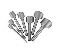 Oumefar Outil de poinçon d'artisanat en cuir 7 pièces ensemble de poinçons creux demi-rond trou creux perforateur en cuir trou pour bracelets de montre ceintures papier plastiques Holepunch