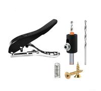 Outil de poinçonnage avec foret à tête fraisée avec ressort de rechange et noyau de foret pour une utilisation à long terme (fixation noire de 10 mm)