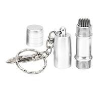Outil de poinçonnage Snooker Pool Cue Tips | Double - But Acier Inoxydable Cue Tip Picker/Grinder | Kit de Réparation de Porte-clés Accessoires de billard | 3 Conseils et 2 Options de Couleur (Argent)