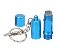 Outil de poinçonnage Snooker Pool Cue Tips | Double - But Acier Inoxydable Cue Tip Picker/Grinder | Kit de Réparation de Porte-clés Accessoires de billard | 3 Conseils et 2 Options de Couleur (Bleu)