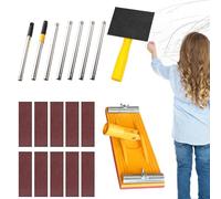 Outil de ponçage extensible - Ponceuse manuelle rotative murale pour la préparation de la peinture, poignée réglable pour le polissage du plafond, la rénovation de la maison, les chantiers de