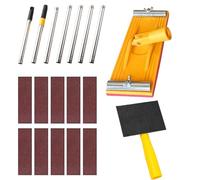 Outil de ponceuse à perche - Ensemble de poignées longue portée, maillon solide gris, unité de force forte | Petit aspect bois pour frotter de minuscules points de plafond en toute sécurité, sans aucu