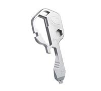 Outil de porte-clés multifonction 24-en-1 survie et réparation domestique en acier inoxydable avec tournevis embout douille hexagonale ouvre-bouteille coupe-fil clé à molette règle