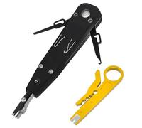 Outil de Pose LSA avec Pince à Dénuder, LSA Outil de Montage pour Installation de Prises Réseau/Panneaux de Brassage/Câblage Réseau, Outil de Pose Outil d'Installation