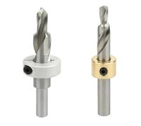 Outil de positionnement de poinçon HSS pour profil en aluminium, foret de taraudage M6 M8 avec butée de profondeur réglable pour anneau, gabarit en acier rapide pour une tête fraisée précise (2 pièces