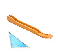 Outil de poussée à main pour rouleaux en acier inoxydable de couleur verre coloré pour une bande d'aluminium de cuivre de 7/32 "Applicateur de film bricolage pour art en verre, distributeur