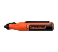 BLACK+DECKER Outil de Précision - 8V - 5 Vitesses - Mandrin Universel - Multifonction : Percer, Poncer, Polir, Découper - 36 Accessoires - Port de Charge Micro USB - BCRT8I-XJ Orange/Noir