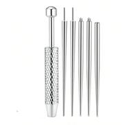 Outil de préhension à embout conique - Outil d'installation de boucle d'oreille à base plate, Kit de perçage corporel convenant pour l'oreille, le nez, la lèvre Taille UniqueAcier inoxydable