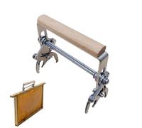Outil de préhension de cadre de ruche - Lève-cadre d'apiculture avec poignée en bois et acier inoxydable | Dispositif de maintien de 12,2 cm pour soulever et manipuler les nid d'abeille
