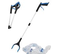 Outil de préhension pliable pour ramassage de litière - 83,8 cm pour personnes âgées avec griffe en silicone antidérapante, aimant, tête de 3 à 60 °, léger, extra long et pratique