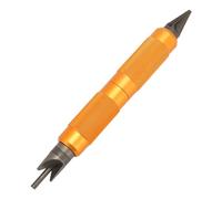 Outil de Préparation de Boîtier à Double extrémité, Outil D'ébavurage de Chanfrein en Acier avec Poignée Antidérapante, Coupe de Boîtier Externe Interne pour Le Rechargement