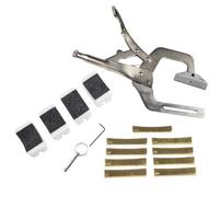Outil de presse à frettes, outil de presse à frettes portable, avec molette réglable pour guitare électrique, acoustique, basse, installation facile (presse à frettes avec 9 inserts de rayon)