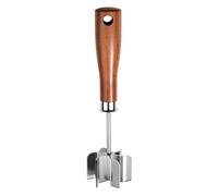 Outil de presse-hamburger - Moulin à café culinaire avec manche en bois, outil manuel pour hacher les aliments, accessoire de cuisine durable et résistant à la chaleur pour briser la viande |