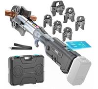 Outil de presse professionnel compatible avec batterie DeWalt 20 V, outil de sertissage de tuyaux électriques pour tuyaux en cuivre de 1,27 cm à 5,1 cm, force de sertissage de 32 KN, rotation à 360 °