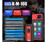 Outil de programmation de clés et d'immobilisation Autel MaxiIM KM100 KM100X KM100E, 2 clés Autel IKEY pour la génération de clés en 60 secondes, apprentissage de clés IMMO OBD sur 99 % des véhicules
