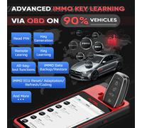 Outil de programmation de clés et d'immobilisation Autel MaxiIM KM100 KM100X KM100E, 2 clés Autel IKEY pour la génération de clés en 60 secondes, apprentissage de clés IMMO OBD sur 99 % des véhicules