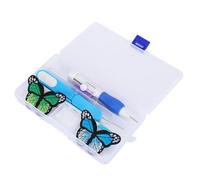 Outil de Punch Needle, Kit de Broderie avec Poignée en TPR, Aiguilles de Taille Petite à Grande, Bleu et Violet - Ergonomique et Durable, Idéal pour Couture DIY et Décoration