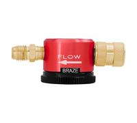 Outil de purge d'azote rouge, régulateur d'azote CVC avec modes de purge et de brase, raccord évasé de 6,35 mm, laiton durable 50-200 PSI pour brasage CVC et réparation de climatisation