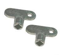 Outil de purge de radiateur à tête carrée de 5 mm en alliage de zinc pour le fonctionnement des vannes de décharge d'air standard sur les systèmes de chauffage central (B)