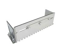 Outil de rainurage polyvalent en acier inoxydable avec encoches interchangeables de 10 mm et 12 mm pour les projets de construction Truelle à coupe carrée