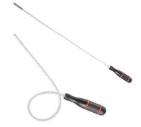 Outil de ramassage flexible pour réparation automobile Barre d'aspiration pliable de 55 cm avec aimant puissant en caoutchouc Poignée antidérapante Tige en acier inoxydable pour récupérer les écrous