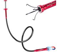 Outil de ramassage magnétique de 61 cm à quatre griffes pour ramasser des articles dans un espace étroit, outil de ramassage des déchets flexible pour baie de moteur/évier/boucles d'oreilles