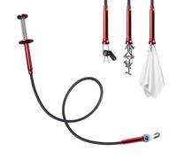 Outil de ramassage magnétique - Pince magnétique en métal à 4 griffes - Outils de ramassage magnétiques flexibles - Pour la maison, la cuisine, la voiture, le camion, l'automobile, la baie de moteur