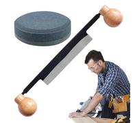 Outil de rasage de traction, outil d'écorce de coupe de tirage,Outil d'écorce d'écorce de retrait de raclette en bois à double poignée - Outil d'élimination de l'écorce Raclette droite pour le jardin