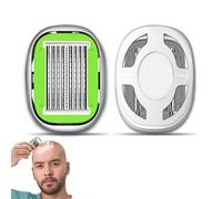 Outil de rasage manuel à tête chauve - Rasoir classique pour homme - Rasoir manuel pour épilation - Portable - Pour la maison, les voyages, le camping - Vert