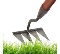 Outil de râteau désherbage, râteau de fer,Rake paysager de fer portable pour pelouse - Zace de jardin lourd, herbiers manuels, feuilles de cour, artefact d'éclaircissement pour le fait