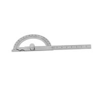 Outil de recherche d'angle rapporteur à double bras verrouillable, règle à 180 ° en acier inoxydable pour les artisans concepteurs de projets de mesure professionnels (80x120mm Gamme 0 à 8cm)