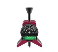 Outil de recherche de centre de tuyau avec rapporteur de bulles réglable, poignée magnétique et poinçon central pour tuyaux de 3,8 cm à 15,2 cm, rouge ou noir