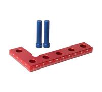 Outil de recherche de petit centre carré | ALLIAGE D'ALLIMINUM Square à 90 degrés rapides pour le travail du bois | CNC Machined & Anodisé Revorage rouge | Conception de 2 broches (Metric 16CM)