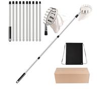 Outil de récolte des fruits de l'arbre - Poteau réglable avec panier | Télescopique en acier inoxydable, poignée ergonomique légère, récepteur durable en plein air pour le jardin utilisation ho