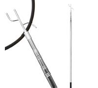 Outil De Récupération De Cargaison Camion - Acier Inoxydable 150cm | Pince Télescopique À Deux Crochets Magnétiques | Perche Longue Portée Pour Benne, Garage Et Entrepôt
