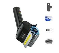 Outil de récurage pour grils électriques avec tête de brosse amovible et couvercle résistant à la pour un nettoyage efficace et sûr, nettoyage de barbecue rechargeable