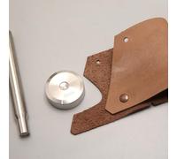 Outil de réglage de rivet pour rivets à double capuchon, kit de poinçonnage manuel pour cuir avec sertissage de rivets en acier de 6 mm, 8 mm, 10 mm, outil d'installation de rivets à faire soi-même (8