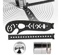 Outil de Règle de Dessin Multifonction Noir avec Outil de Dessin Ument Tive et Accessoire pour Artistes et Concepteurs (17 mm)