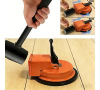 Outil de remplissage d'espace au sol en fer robuste avec ventouse + 3 pièces de tampons de frappe - Ventouse renforcée applicable pour cales de carrelage, grain de bois, PVC, carrelage, verre au sol -